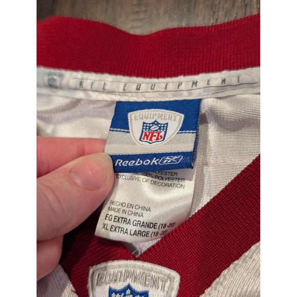 Washington Redskins Football Jersey Mens XL White NFL Reebok J Campbell 17 - Picture 5 of 11